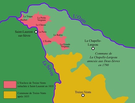 Carte 3 – Situation de l'Enclave au XIXe siècle