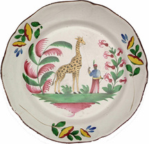 Modèle d'assiette à l'effigie de la Girafe