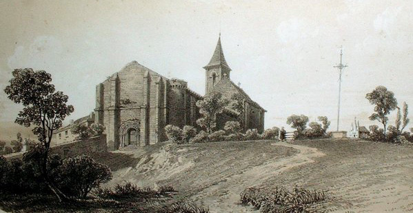 Saint-Jean de Montfaucon dessiné par Th. Drake (Album vendéen, 1856)